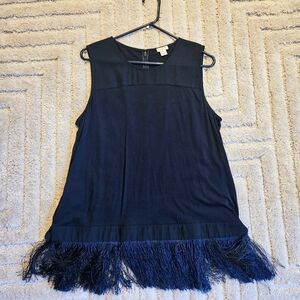 Sleeveless fringe top